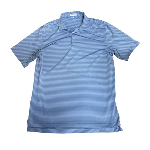 Peter Millar Other - Peter Millar‎ Men's XL Summer Comfort Polo Shirt Island Blue Striped